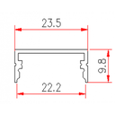 Perfil para tira led 2 metros tira 2310