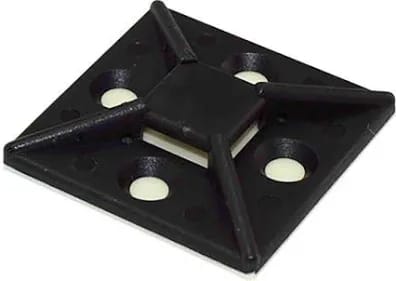 Soporte adhesivo para bridas-25 negro (25ud POR BOLSA)