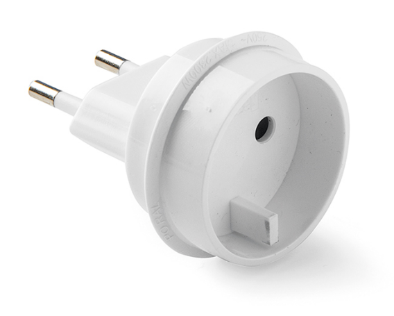 Adapatador 1sal 2P 10A 250V IP20 Blanco