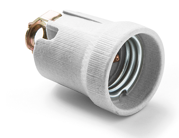 Portalámpara 4A 250V E-27 Cerámica M10x100