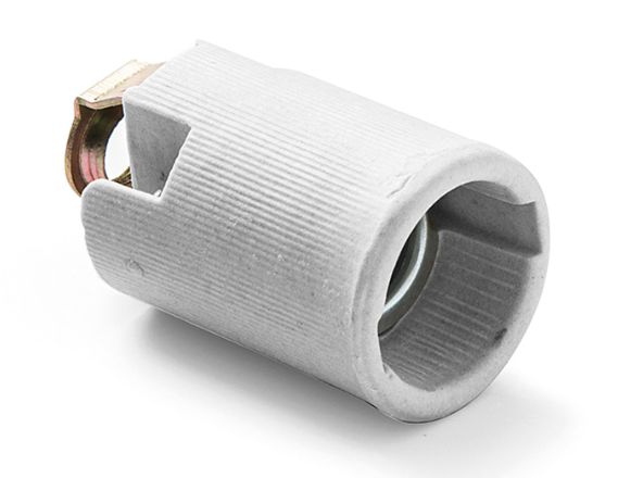 Portalampara  2A 250V E-14 Cerámica M10x100