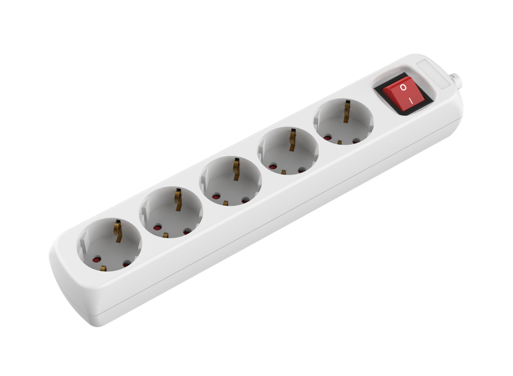 Bases 5 Tomas c/i  Sin cable.