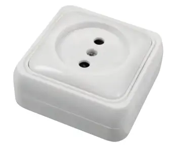 Base Sobrep. 10A  250V Blanco