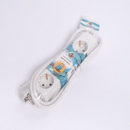 [GM10406] Bases 4 Tomas s/i 1.5m de cable 3 x1.5mm Blanca (código antiguo GM10195)