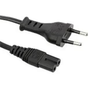 [K20000] Cable de  conexión 1.5 metros 2x0,75mm 16A NEGRO  (2 GUIAS)(ESTRECHO) 